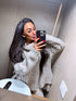 ELYNDI extended wool sweater - light beige PRE-ORDER